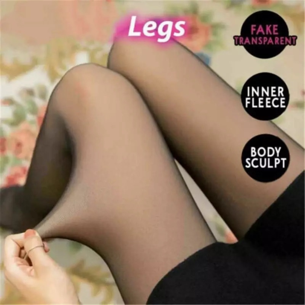 Pantyhose Warmers New Used Nylon Imitation Upper Velvet Fleeced Lined Tights - Picture 15 of 16